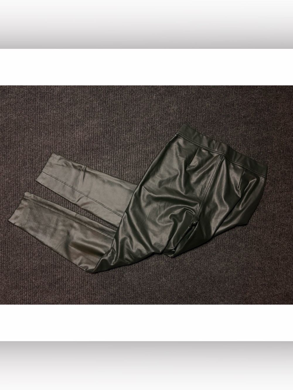 Vince Camuto Black Faux Leather High Rise Leggings Pants Size Small